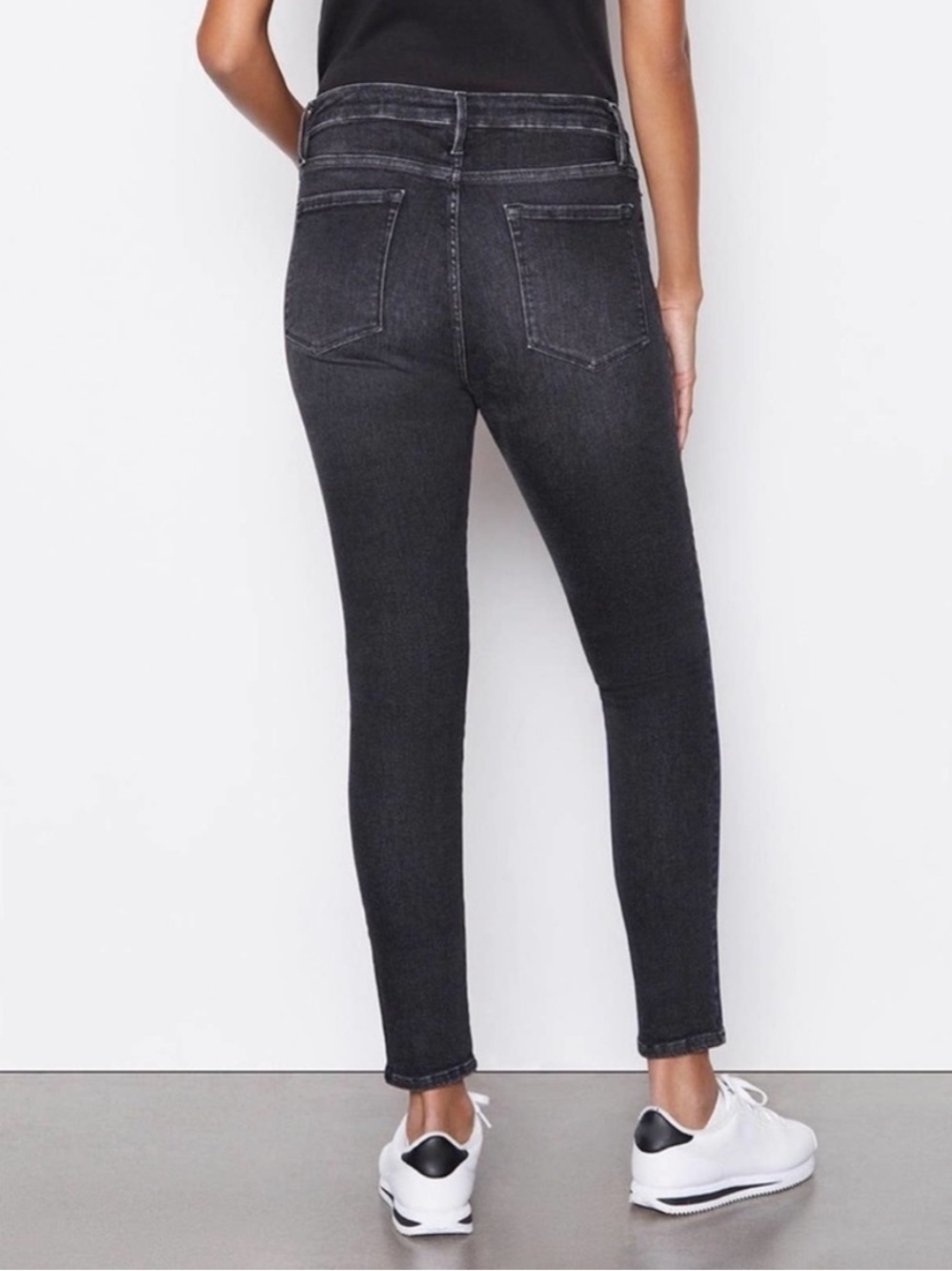 Frame Denim Skinny JeansBlue Black Two Tone Colorblock Size 2 - Picture 2 of 7
